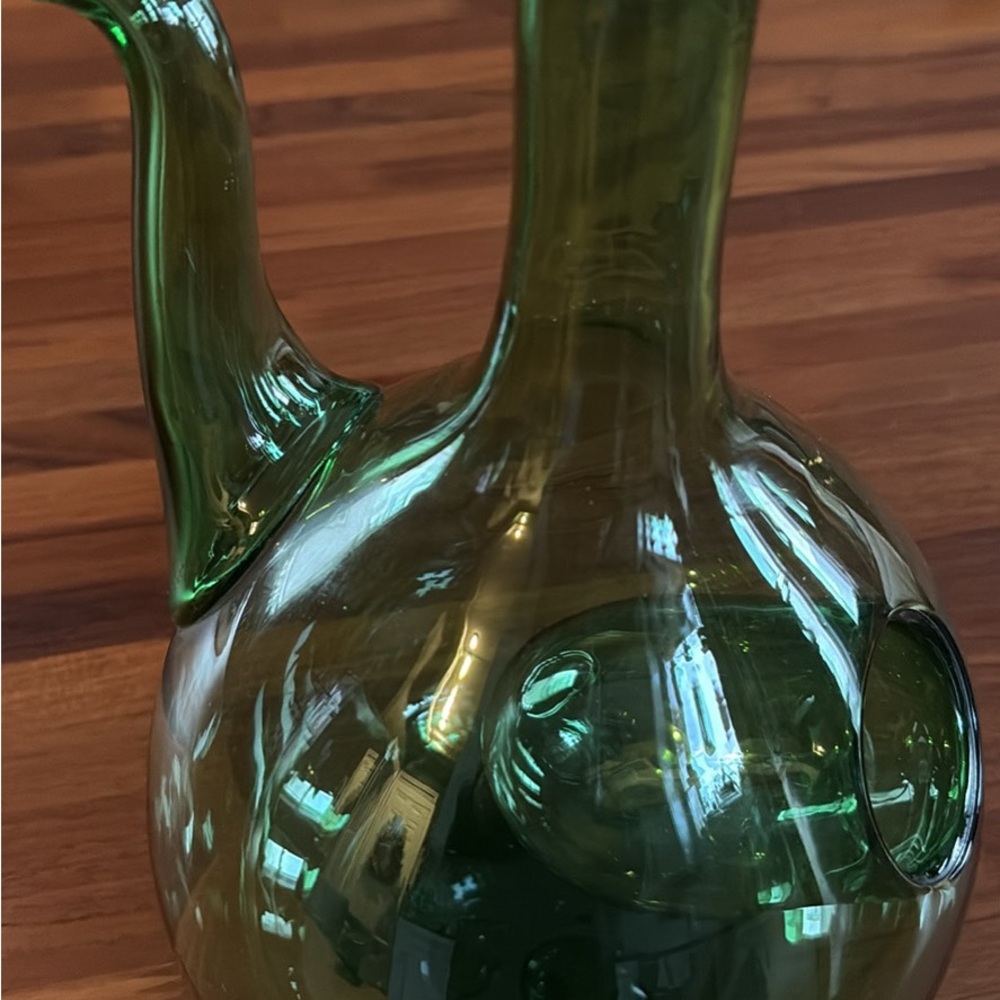 Green Glass Pitcher